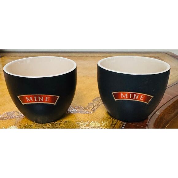 Baileys Irish Cream MINE Ceramic 8 oz Cups Ice Cream Bowls Espresso - Picture 1 of 5
